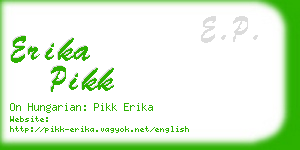 erika pikk business card